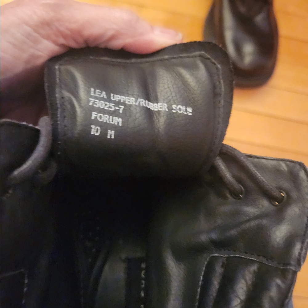Men's Brown Brand Black Leather Boots Made in Italy - Picture 9 of 9